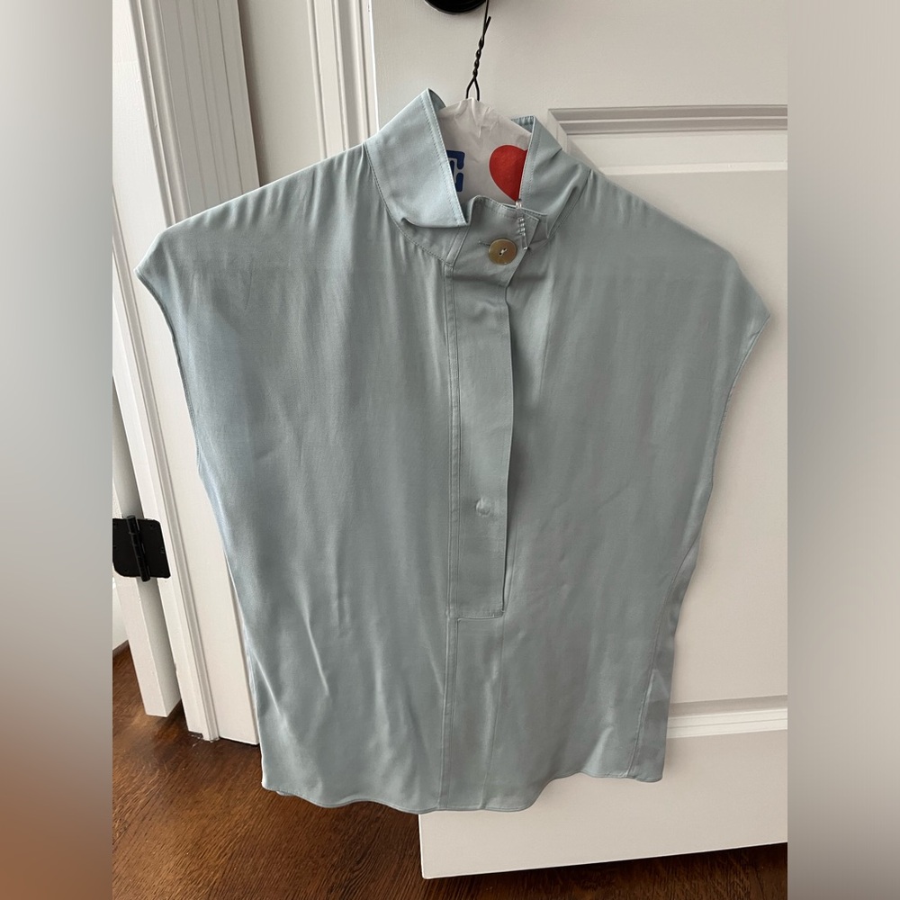 Vince silk top ice blue